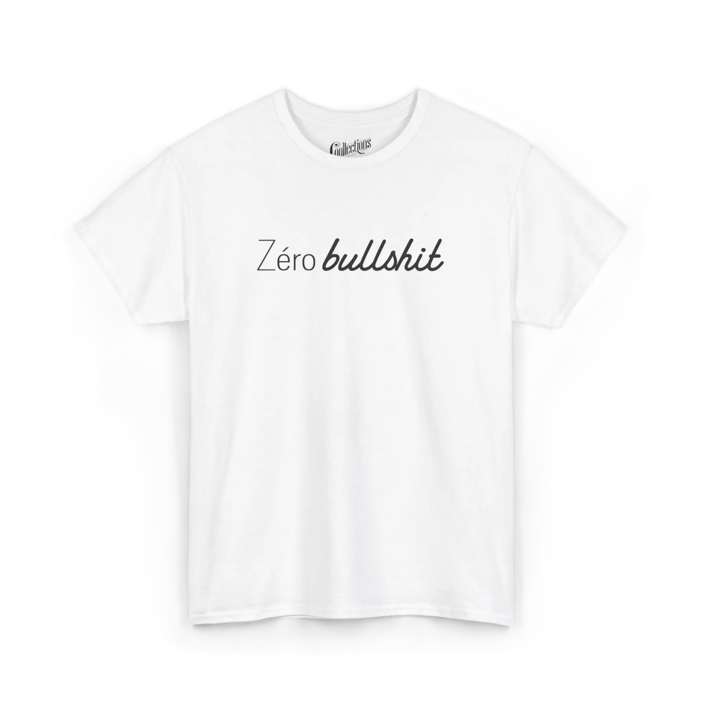 Mot Pour Mot - T-Shirt - T-shirt – Zéro Bullshit - Blanc / S / M
