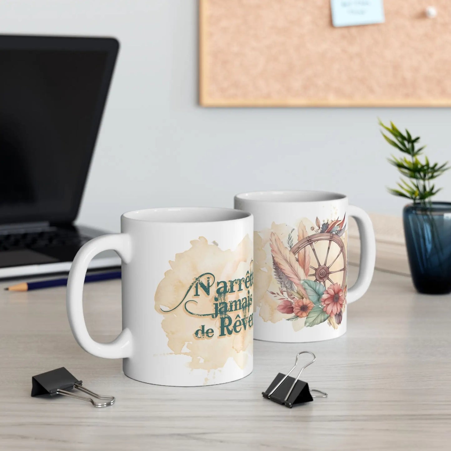 Rodéo Moderne - Tasse en céramique - Tasse 11 oz - N’arrête jamais de rêver