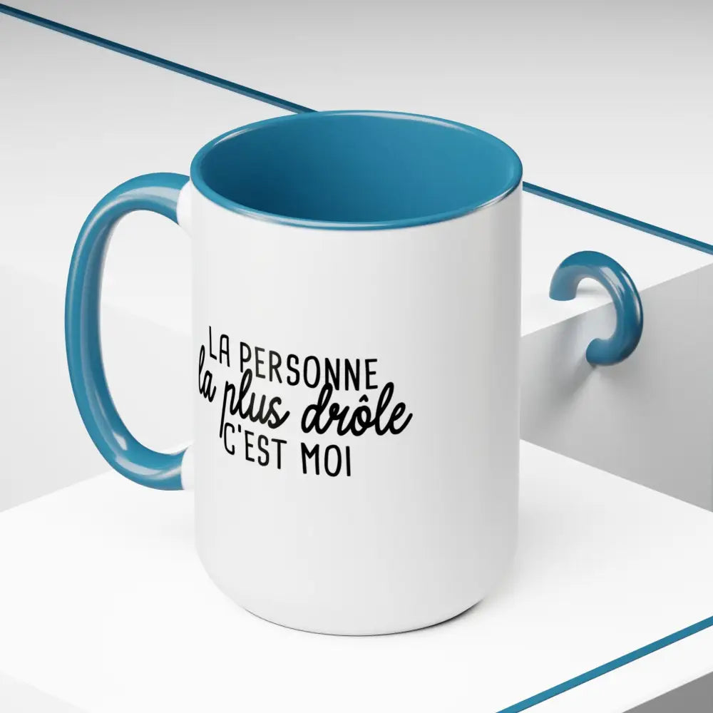 Mot Pour Mot - Tasse en céramique - Tasse 15 oz - La personne la plus drôle c’est
