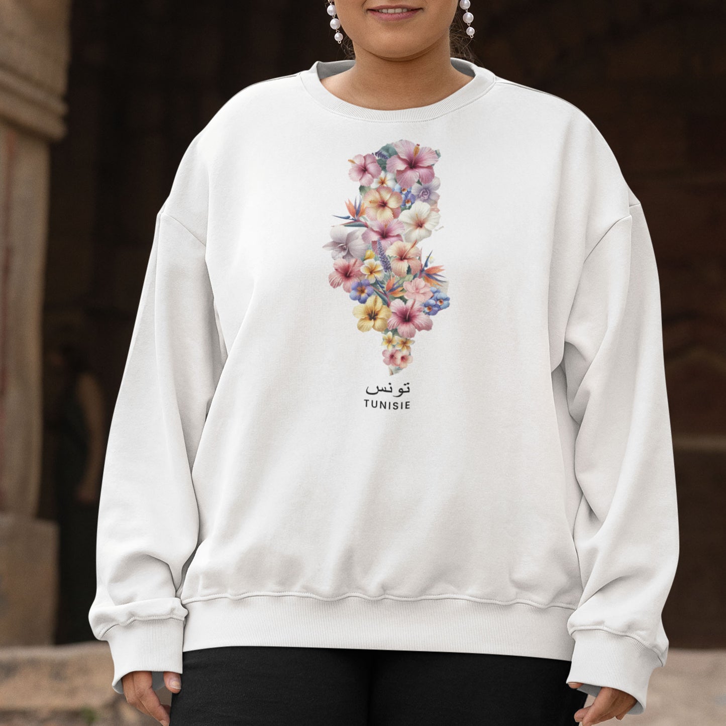 Sweat-shirt - Tunisie en fleurs